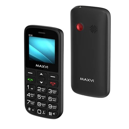 Компактный мобильный телефон MAXVI B100 Black с длительным временем работы