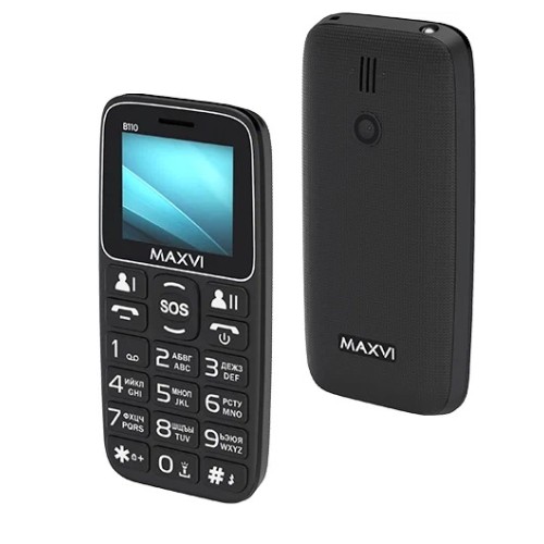 Компактный и надежный мобильный телефон MAXVI B110 Black