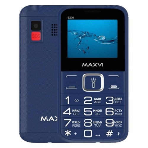 Мобильный телефон MAXVI B200 Blue (2sim/2"/0,3МП/1400mAh)