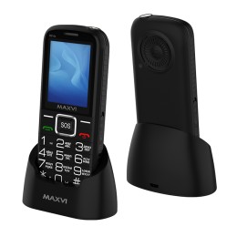 Мобильный телефон MAXVI B21 ds с док станцией Black (2.4"/1,3МП/2300mAh)