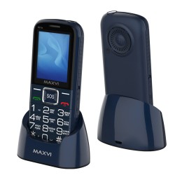 Мобильный телефон MAXVI B21 ds с док станцией Blue (2.4"/1,3МП/2300mAh)
