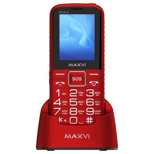 Стильный и мощный: мобильный телефон MAXVI B21ds Red с длительным временем работы