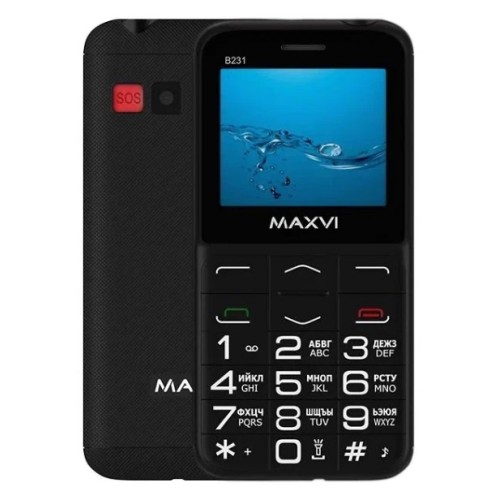 Компактный и надежный мобильный телефон MAXVI B231 ds Black с мощной батареей