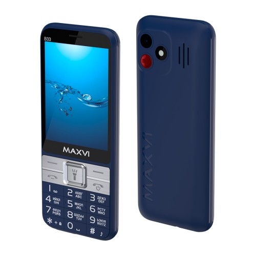 Мобильный телефон MAXVI B33 Blue (3,36"/0,3МП/3000mAh)
