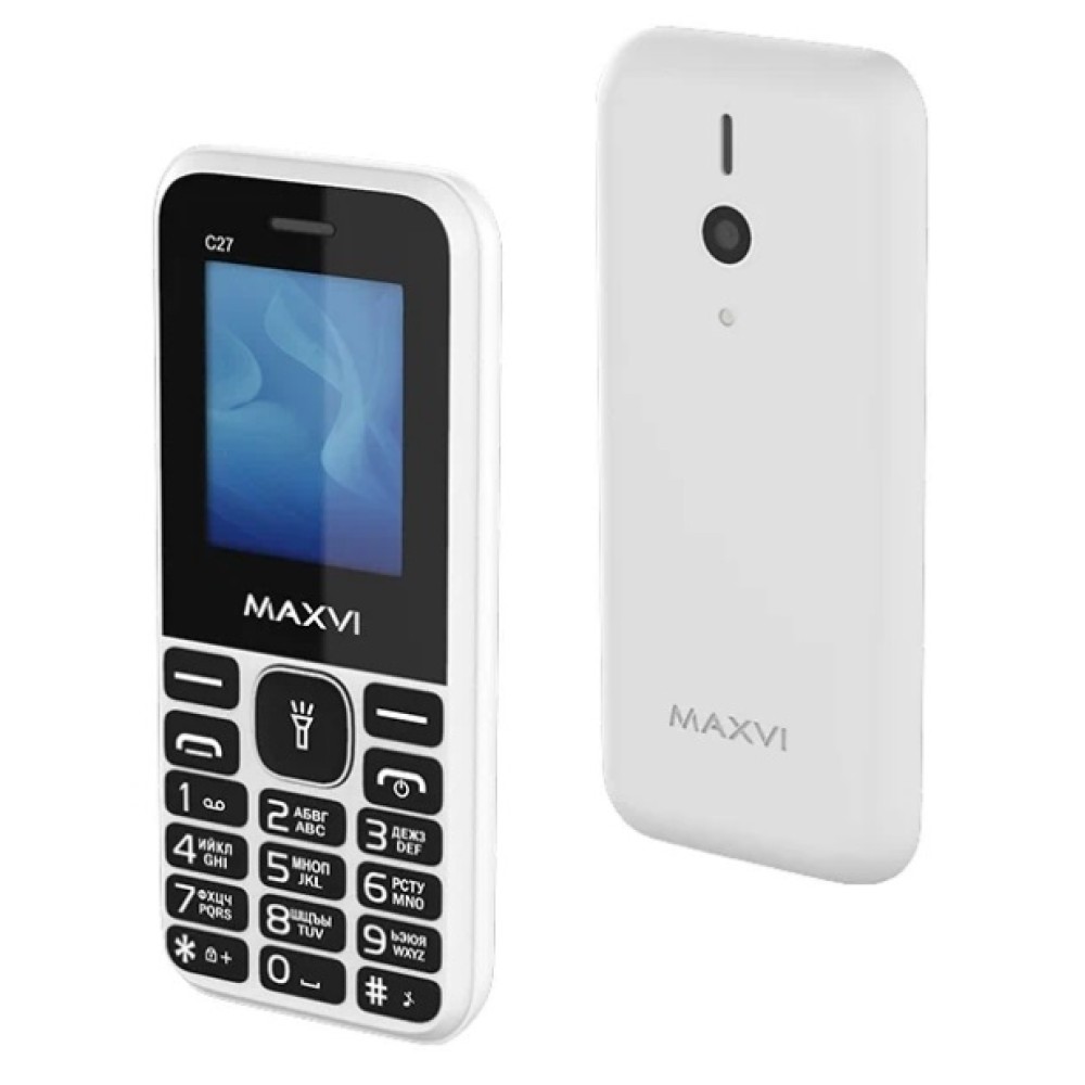 Мобильный телефон MAXVI C27 White (1,77"/0,3МП/600mAh)