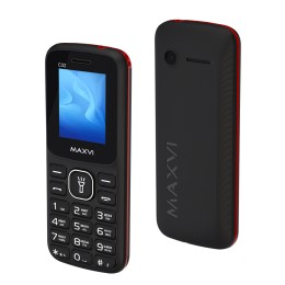 Мобильный телефон MAXVI C32 Black Red (1,77"/0.3МП/800 mAh)