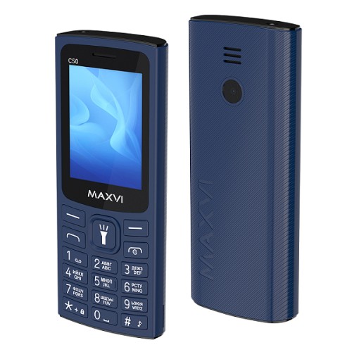Мобильный телефон MAXVI C50 Blue (2.44"/0,3МП/1800mAh)