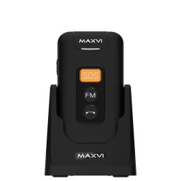 Мобильный телефон MAXVI E5 up Black раскладушка с док станцией (2,4"/1,3МП/1500mAh)