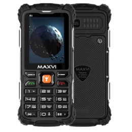 Мобильный телефон MAXVI R1 Black (2,4"/0,3МП/1800mAh/IP68)