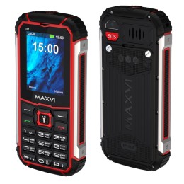 Мобильный телефон MAXVI R11 Red (2,4"/1,3МП/2500mAh/IP68)