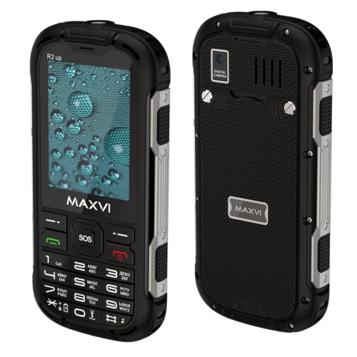 Мобильный телефон MAXVI R2 UP Black (2,8"/1,3МП/4000mAh/IP68)