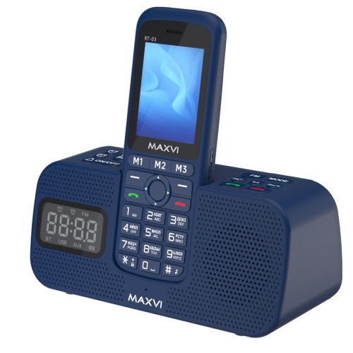 Мобильный телефон MAXVI RT-03 с док станцией Blue (2,4"/1800mAh)