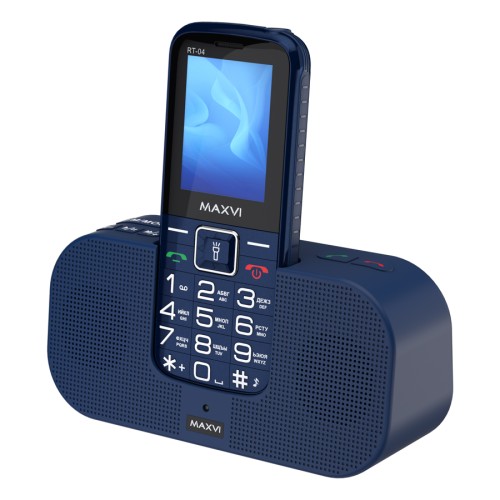 Мобильный телефон MAXVI RT-04 с док станцией Blue (2,4"/1450mAh)