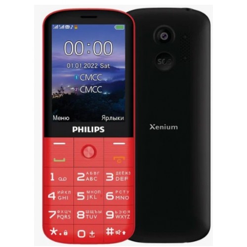 Мобильный телефон Philips E227 Red (2,8"/0,3МП/1700mAh)