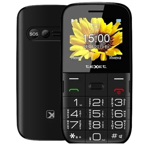 Мобильный телефон TEXET TM-B227 черный (2,2"/камера/1500mAh)