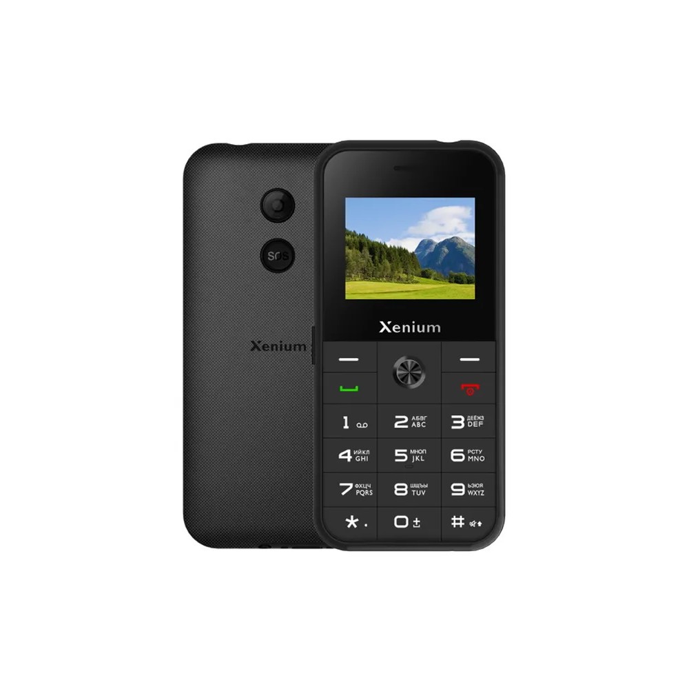 Мобильный телефон XENIUM X718 Black (1,77"/0,3МП/1000mAh)