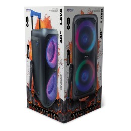 Напольная колонка SMARTBUY LAVA (BT/USB/TF/FM/AUX/микроф/ПДУ/цветомуз/48Вт) 260x580x250 чер