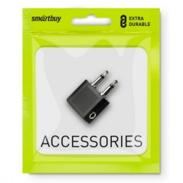 Переходник 2 х 3.5 вход - 3.5 выход  SMARTBUY A209 черный