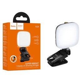 Подсветка для селфи на прищепке для смартфона HOCO K29 чёрный