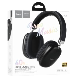 Полноразмерные беспроводные наушники HOCO W35 (40 ч/400 mAh/Bluetooth/AUX/TF) черные
