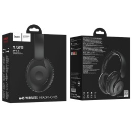 Полноразмерные беспроводные наушники HOCO W45 (46 ч/400 mAh/Bluetooth/AUX/TF) черные