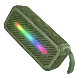 Портативная колонка BOROFONE BP20 (Bluetooth/USB/TF/AUX/3 ч/1200 mAh/LED подсветка/5Вт)  зеленая