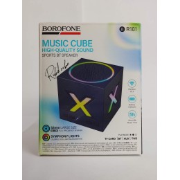 Портативная колонка BOROFONE BR101 (Bluetooth/TF/AUX/LED подсветка/5Вт) синяя
