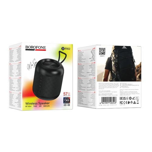 Портативная колонка BOROFONE BR102 (Bluetooth/5Вт) черная