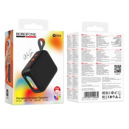 Портативная колонка BOROFONE BR106 (Bluetooth/USB/TF/LED подсветка/8Вт) черная