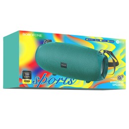 Портативная колонка BOROFONE BR12 (Bluetooth/USB/TF/AUX/10Вт) павлиний синий