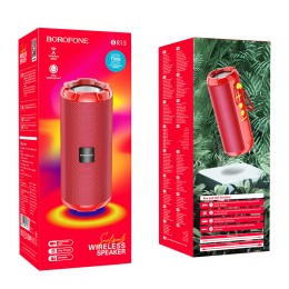 Портативная колонка BOROFONE BR15 (Bluetooth/USB/TF/AUX/2.5 ч/1200 mAh/10Вт) красная
