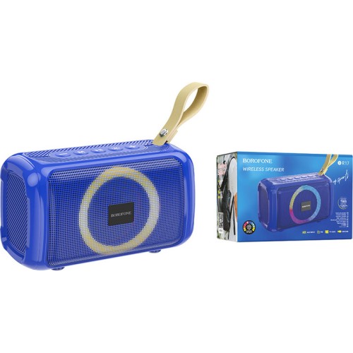 Портативная колонка BOROFONE BR17 (Bluetooth/USB/TF/AUX/5Вт) синяя