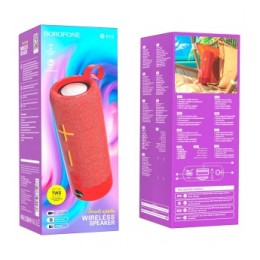Портативная колонка BOROFONE BR19 (Bluetooth/USB/TF/AUX/2 ч/1200 mAh/5Вт) красная