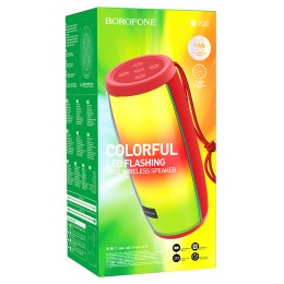 Портативная колонка BOROFONE BR20 (Bluetooth/USB/TF/AUX/светящаяся/5Вт) красная