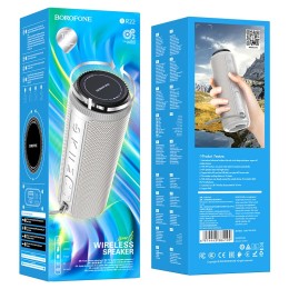 Портативная колонка BOROFONE BR22 (Bluetooth/USB/TF/AUX/2 ч/1200 mAh/5Вт) серая