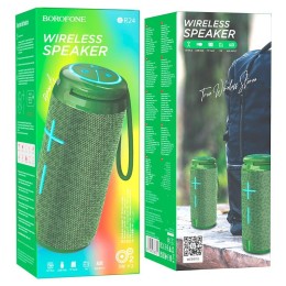 Портативная колонка BOROFONE BR24 (Bluetooth/USB/TF/AUX/5Вт) темно-зеленая