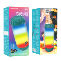 Портативная колонка BOROFONE BR25 (Bluetooth/USB/TF/светящаяся/5Вт) бирюзовый