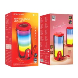 Портативная колонка BOROFONE BR33 (Bluetooth/USB/TF/AUX/светящаяся/5Вт) красная