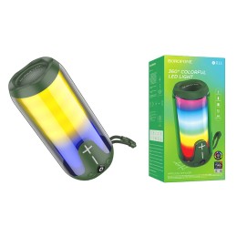 Портативная колонка BOROFONE BR33 (Bluetooth/USB/TF/AUX/светящаяся/5Вт) темно-зеленая