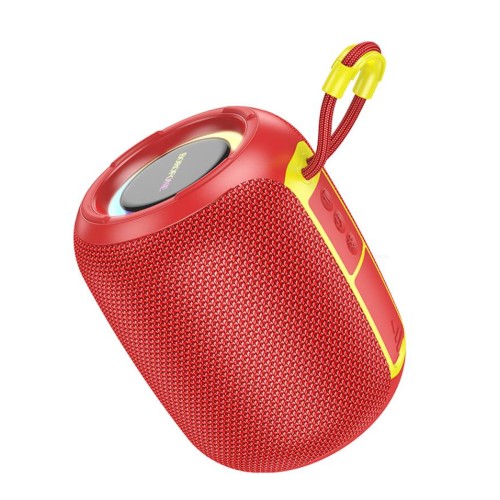 Портативная колонка BOROFONE BR36 (Bluetooth/USB/TF/AUX/LED подсветка/5Вт) красная