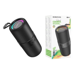 Портативная колонка BOROFONE BR41 (Bluetooth/USB/TF/AUX/5Вт/LED подсветка) черная