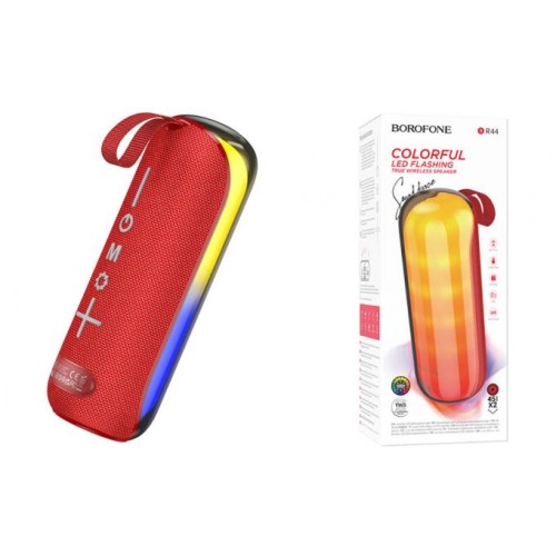 Портативная колонка BOROFONE BR44 (Bluetooth/USB/TF/AUX/5Вт/светящаяся) красная