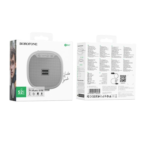 Портативная колонка BOROFONE BR47 (Bluetooth/USB/TF/AUX/5Вт) серая