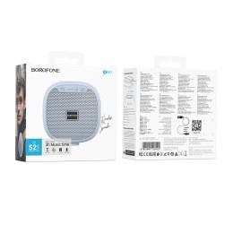 Портативная колонка BOROFONE BR47 (Bluetooth/USB/TF/AUX/5Вт) синяя