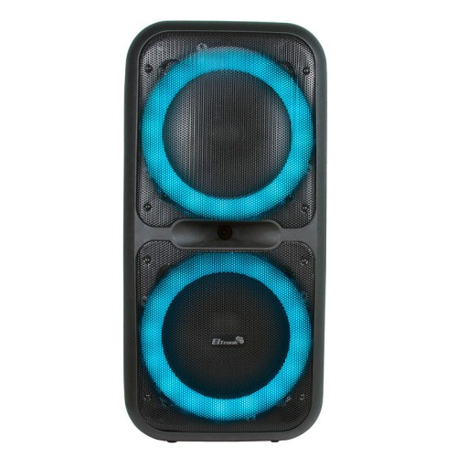 Портативная колонка ELTRONIC 08" 20-07 (Bluetooth/USB/TF/AUX/2 мик/300Вт) 345x650x325 черная