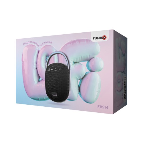 Портативная колонка FUMIKO LOFI FBS14-01 (Bluetooht/USB/TF/LED подсветка/5Вт) черная