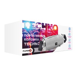 Портативная колонка FUMIKO TECHNO (Bluetooth/USB/TF/AUX/5Вт) серая