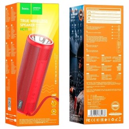 Портативная колонка HOCO HC11 (Bluetooth/USB/TF/AUX/фонарик/5Вт) красная