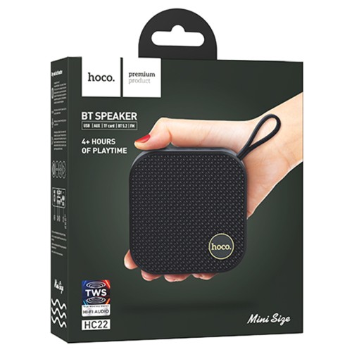 Портативная колонка HOCO HC22 (Bluetooth/USB/TF/AUX/5Вт) черная