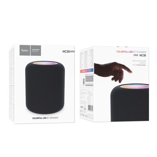 Портативная колонка HOCO HC30 (Bluetooth/USB/TF/LED подсветка/5Вт) черная